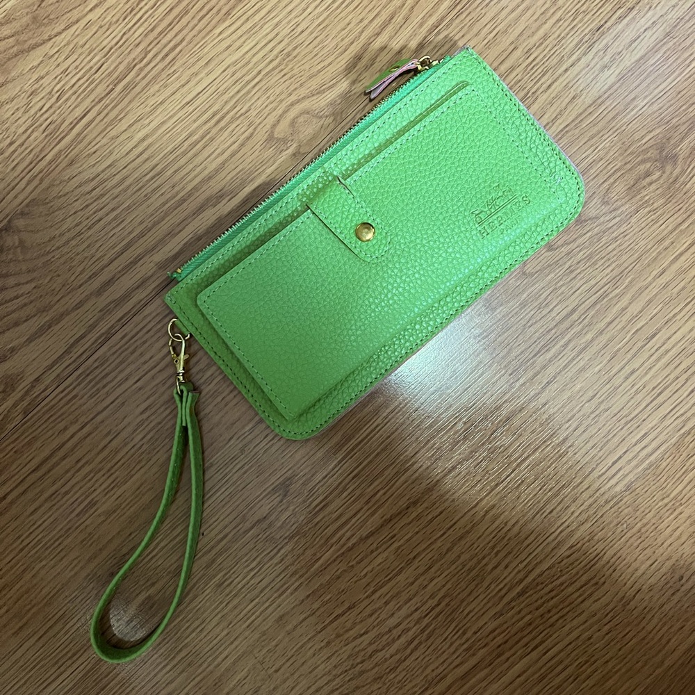 Vintage Hermes card holder/wallet with strap